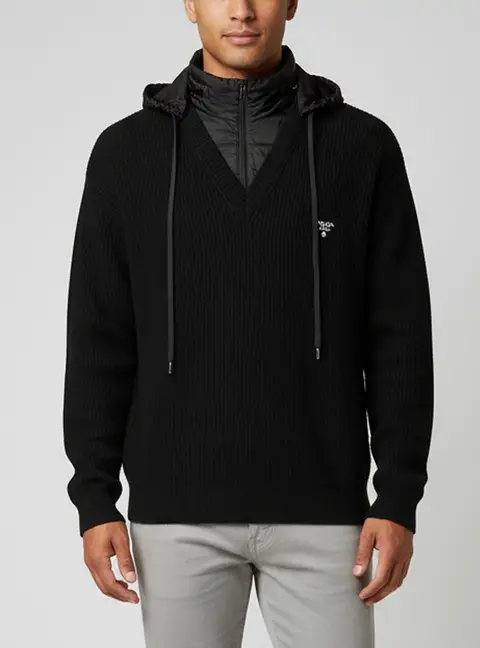 Prada Black Knit Long Sleeve Sweater L