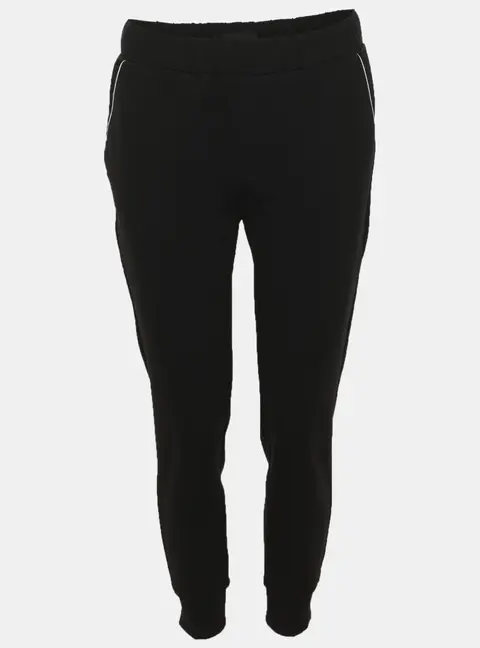 Prada Black Neoprene Triangle Re-Nylon Drawstring Pants S
