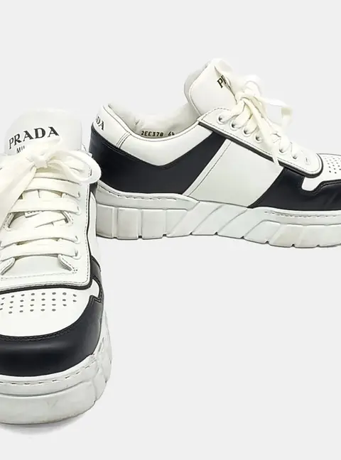 Prada Multicolor Leather Sneakers Size US  6.5