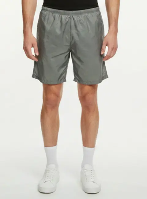 Prada Grey Nylon Drawstring Swim Shorts XS