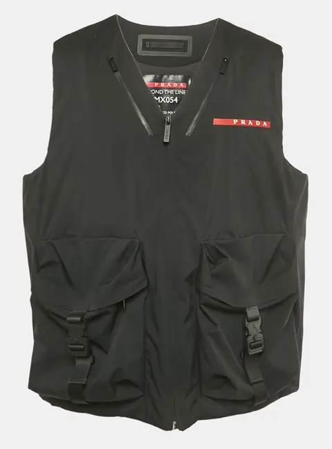 Prada Sport Black Light Technical Fabric Vest L