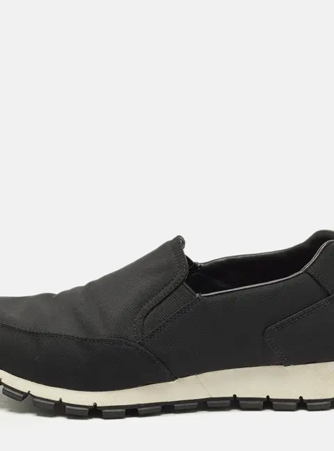 Prada Sport Size 39 Black Canvas Slip On Sneakers