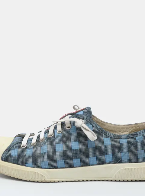 Prada Sport Size 41 Blue Checkered Fabric Low Top Sneakers