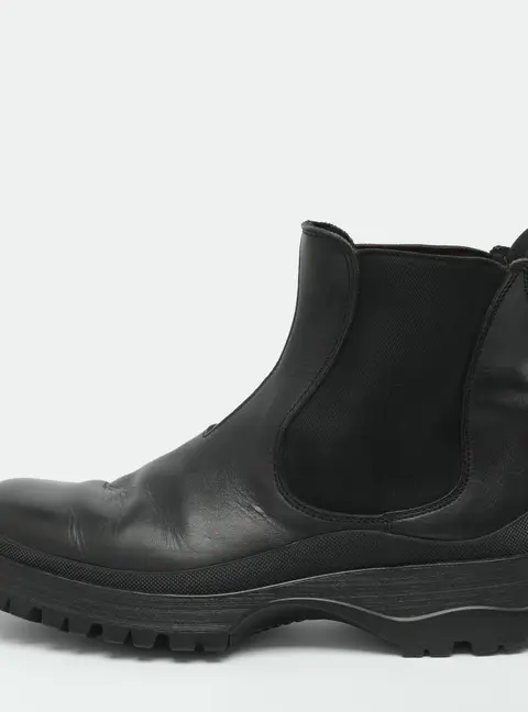 Prada Sport Size 41 Black Elastane and Leather Ankle Length Boots