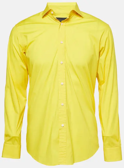 Ralph Lauren Yellow Cotton  Long Sleeve Shirts M