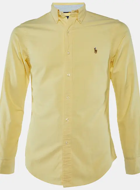 Ralph Lauren Yellow Cotton Button Front Shirt S