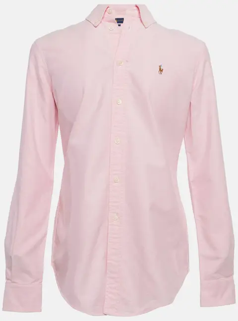Ralph Lauren Pink Cotton Long Sleeve Shirt S