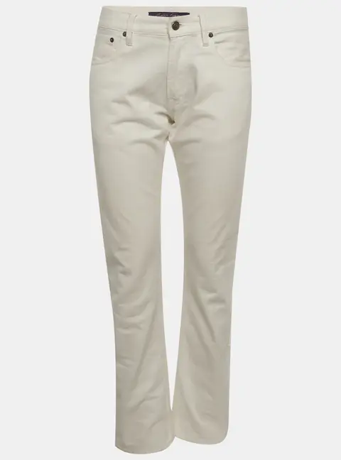 Ralph Lauren White Denim Straight Fit Jeans M/Waist 32"