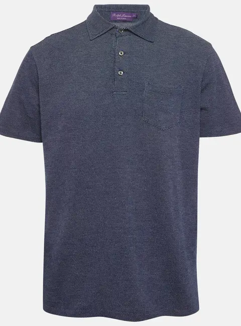 Ralph Lauren Navy Blue Jersey Polo T-Shirt XL