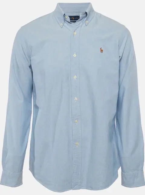 Ralph Lauren Blue Cotton Classic Fit Shirt M
