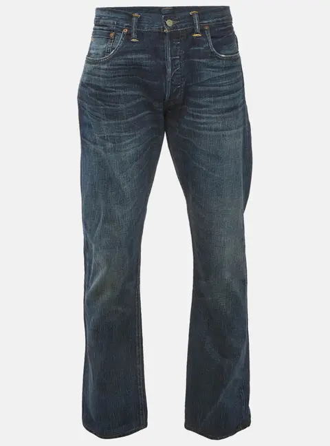 Ralph Lauren Blue Washed Denim Slim Fit Jeans XL/Waist 36"