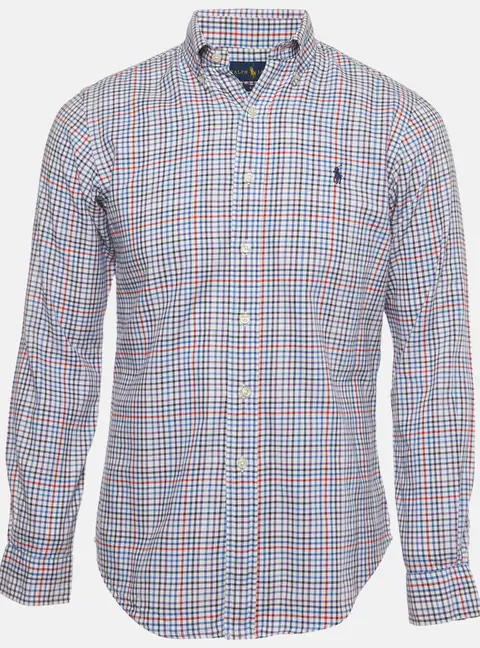 Ralph Lauren Multicolor Checked Cotton Slim Fit Shirt S