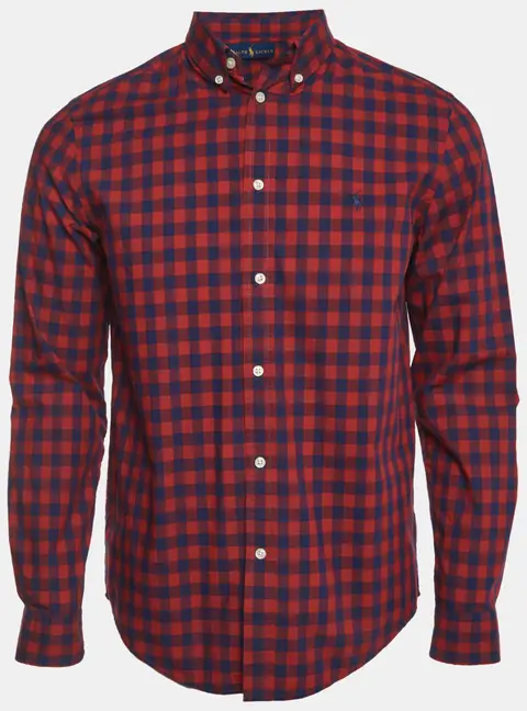 Ralph Lauren Red/Blue Plaid Cotton Button Down Shirt S