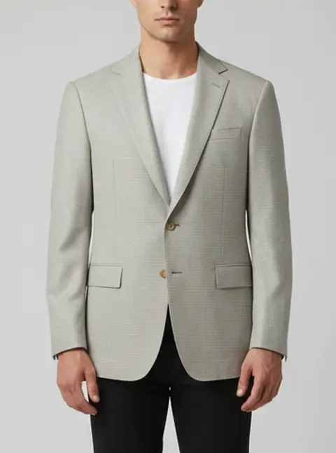 Ralph Lauren Grey Houndstooth Wool Blend Single Breasted Blazer L