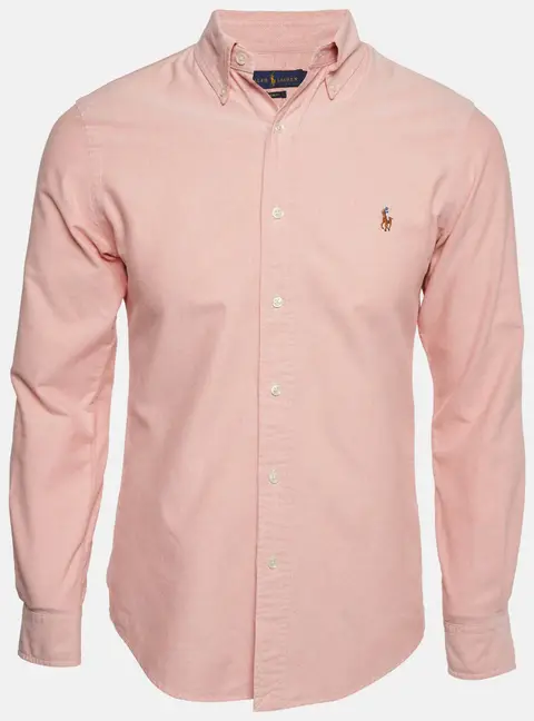 Ralph Lauren Pink Logo Embroidered Cotton Oxford Shirt S