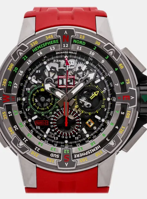 Richard Mille Flyback RM60-01 Black Titanium Automatic Men's Watches 50mm