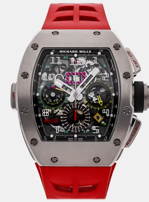 Richard Mille Flyback RM 11-02 Black Titanium Automatic Men's Watches 50x42mm