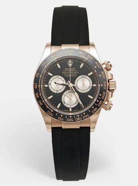 Rolex Cosmograph Daytona M126515LN-0002 Black Dial Cerachrom 18K Everose Gold Rubber Men's Wristwatch 40 mm