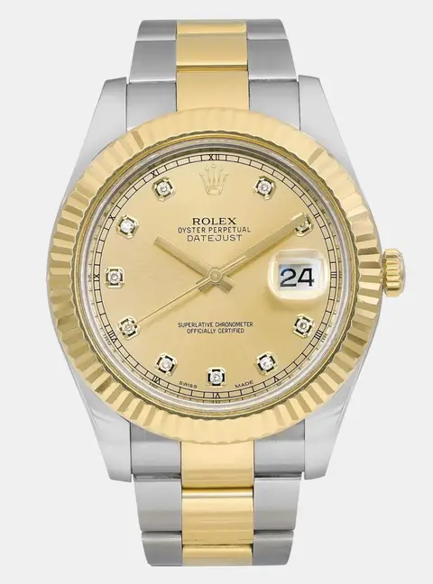 Rolex Datejust II 116333 Automatic Gold Diamonds Stainless Steel and Gold Men's Wristwatch 41mm