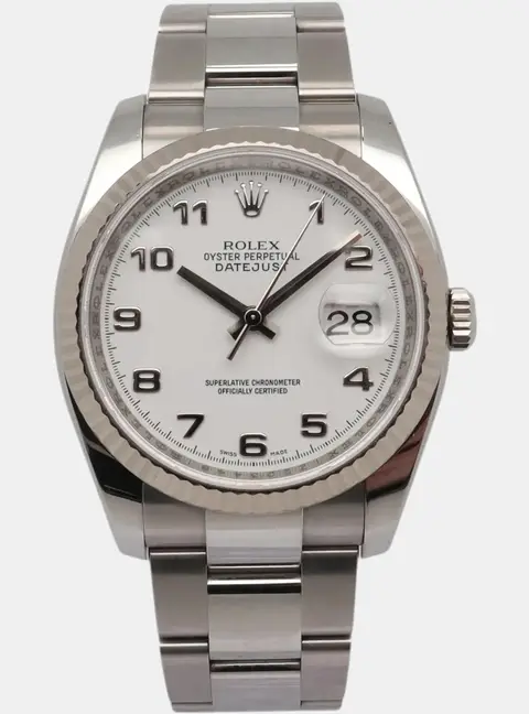Rolex Datejust 116234 White 18K White Gold Stainless Steel Automatic Men's Wristwatch 36mm