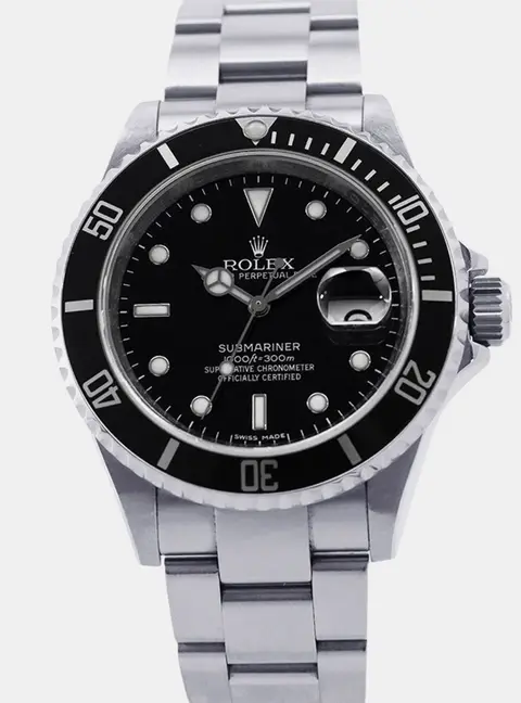 Rolex Submariner 16610 Black Stainless Steel Automatic Men's Wristwatch 40mm