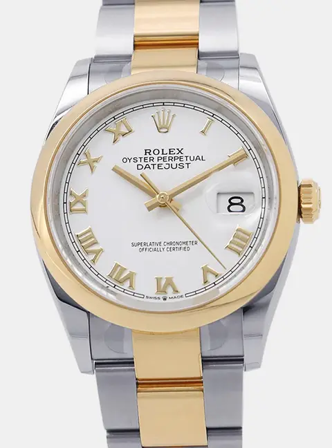 Rolex Datejust 126203 White Yellow Gold, Stainless Steel Automatic Men's Wristwatch 36mm