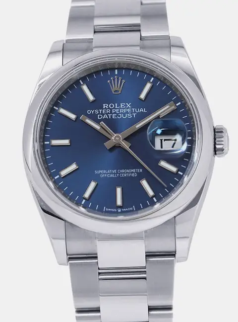 Rolex Datejust 126200 Blue Stainless Steel Automatic Men's Wristwatch 36mm