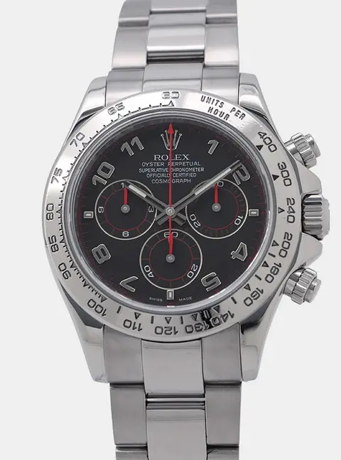Rolex Cosmograph Daytona 116509 Black 18K White Gold Automatic Men's Wristwatch 40mm