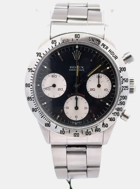 Rolex Cosmograph Daytona 6239 Black Stainless Steel Manual Winding Men's Wristwatch 37mm