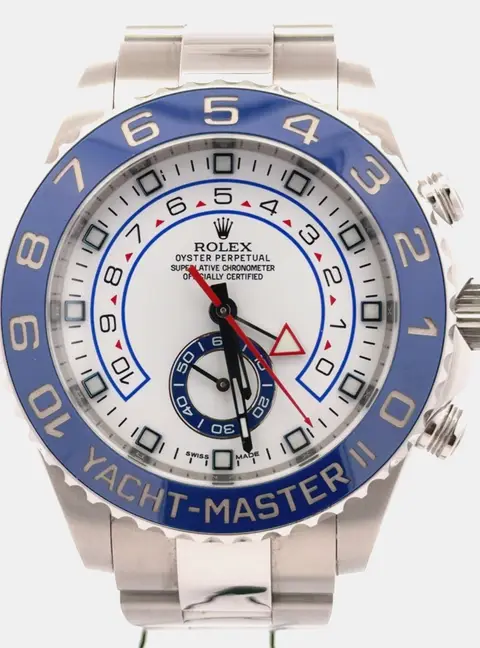 Rolex Yacht-Master II 116680 White Stainless Steel Automatic Men's Wristwatch 44mm