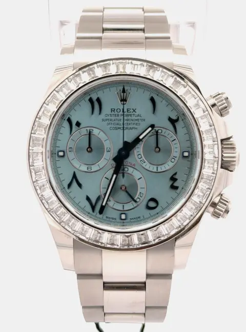 Rolex Cosmograph Daytona 116576TBR Blue Platinum, Diamond Automatic Men's Wristwatch 40mm