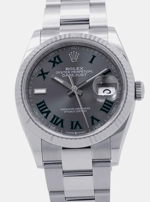 Rolex Datejust 126234 Grey Stainless Steel Automatic Men's Wristwatch 36mm