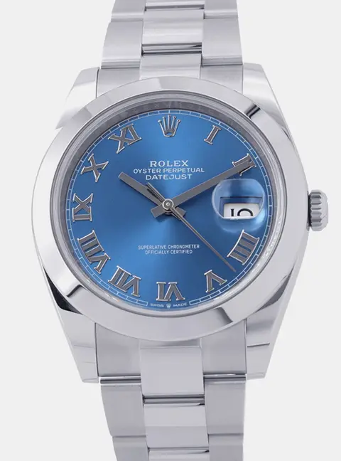 Rolex Datejust 126300 Blue Stainless Steel Automatic Men's Wristwatch 41mm