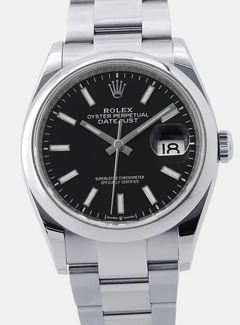 Rolex Datejust 126200 Black Stainless Steel Automatic Men's Wristwatch 36mm