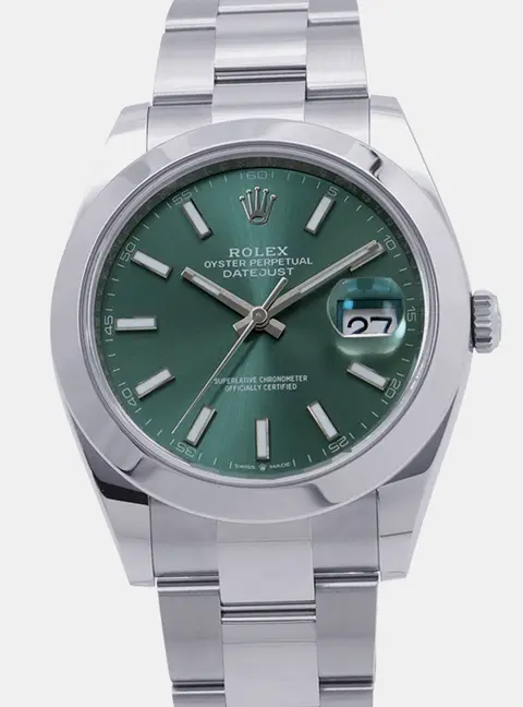 Rolex Datejust 126300 Green Stainless Steel Automatic Men's Wristwatch 41mm
