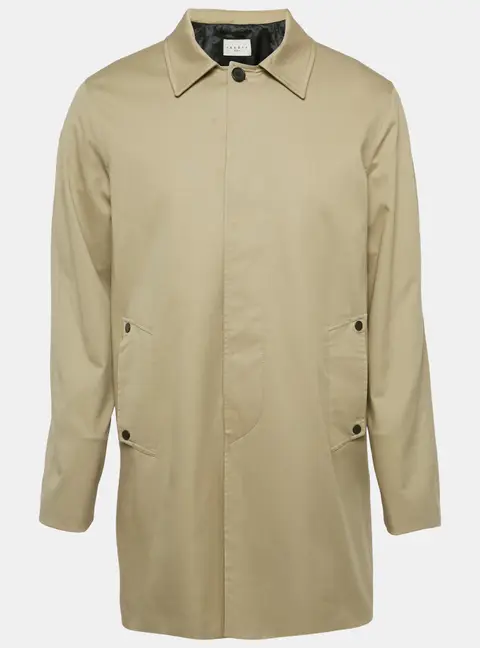 Sandro Beige Gabardine Short Coat XL
