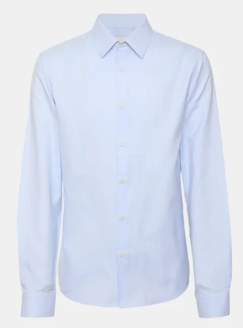 Sandro Blue Cotton Classic Fit Long Sleeve Shirt L