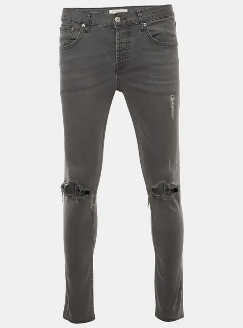 Sandro Grey Distressed Denim Skinny Jeans M/Waist 32"