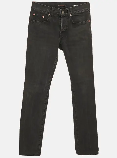 Saint Laurent Paris Black Denim Straight Leg Jeans S Waist 31"