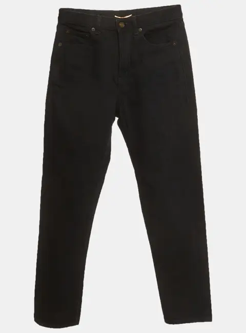 Saint Laurent Black Denim Straight Leg Jeans S/Waist 28"