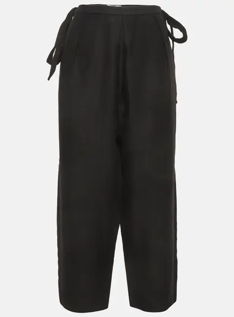 Saint Laurent Paris Black Gabardine Trousers M