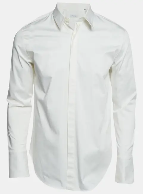 Salvatore Ferragamo White Cotton Long Sleeve Shirt L