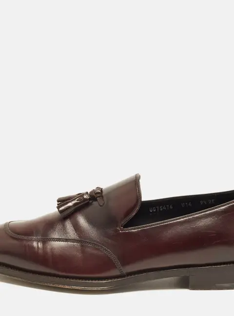 Salvatore Ferragamo Size 43.5 Two Tone Leather Tassel Penny Loafers