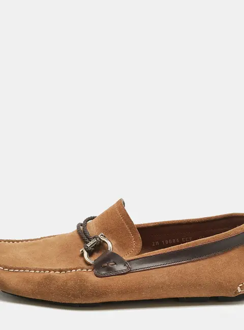 Salvatore Ferragamo Brown Suede Parigi Loafers Size 42.5