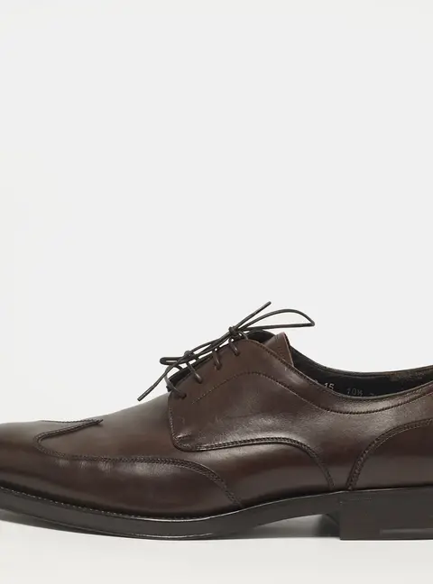 Salvatore Ferragamo Alicante Size 41 Brown Leather Derby