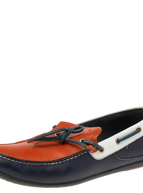Salvatore Ferragamo Multicolor Leather Slip On Loafers Size 43