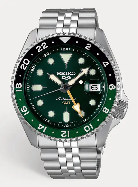 Seiko 5 sports SSK035K1 Green Dial Stainless Steel Men's Wristwatch 42.5mm