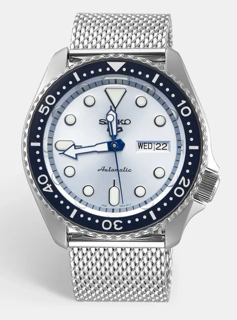 Seiko 5 sports SRPE77K1 Blue Dial Stainless Steel Men's Wristwatch 42.5 mm