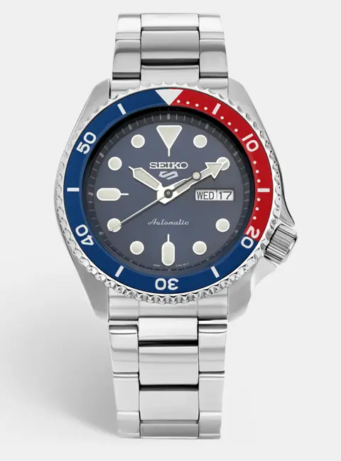 Seiko 5 sports SRPD53K1 Blue Dial Stainless Steel Men's Wristwatch 42.5 mm