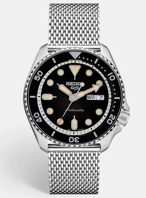 Seiko 5 Sport SRPD73K1 Black Stainless Steel Men's Wristwatch 42.50mm